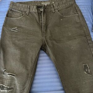 Men's Decibel Black Distressed Jean Shorts